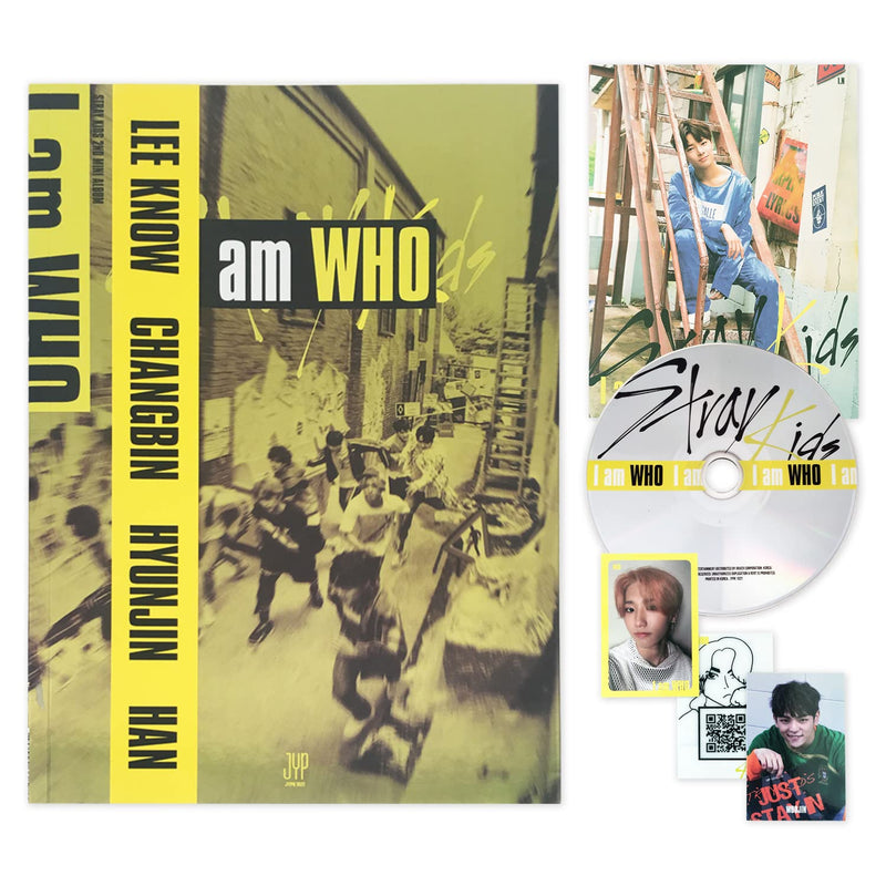 STRAY KIDS - 2nd Mini Album [I am WHO] (WHO Ver.) Photobook + CD-R + Self-Portrait QR Photocard + Se