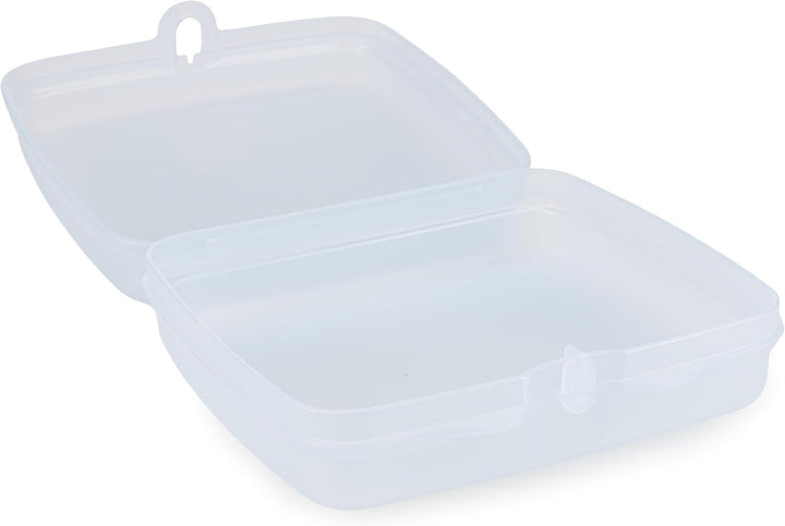 Tupperware Sandwich-Box Aufbewahrungsbox Brotdose quadratisch mit Scharnier und Verriegelung (hellbl