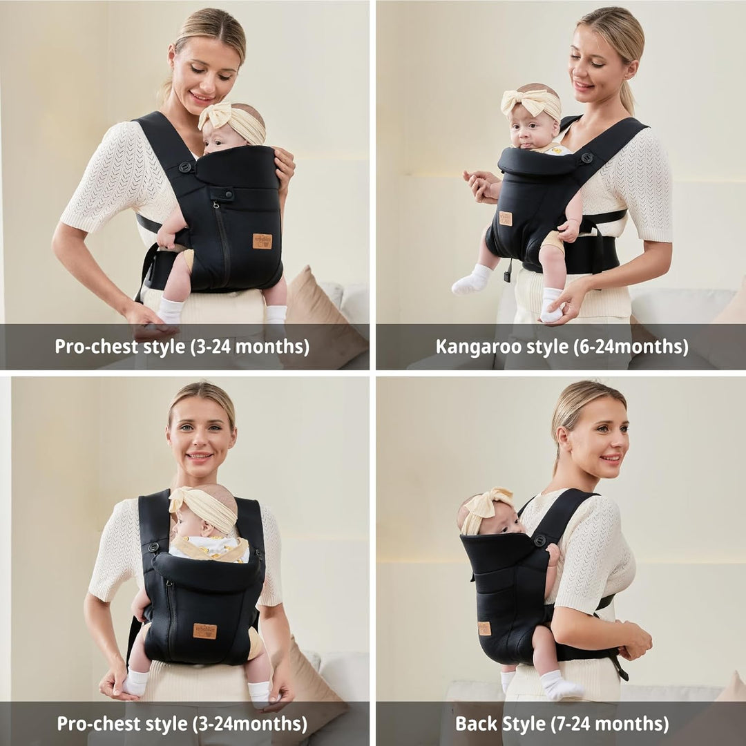 Babytrage für Neugeborene ab Geburt,Ergonomische,mit Verstellbarer Gürtel,Baby Bauchtrage Rückentrag