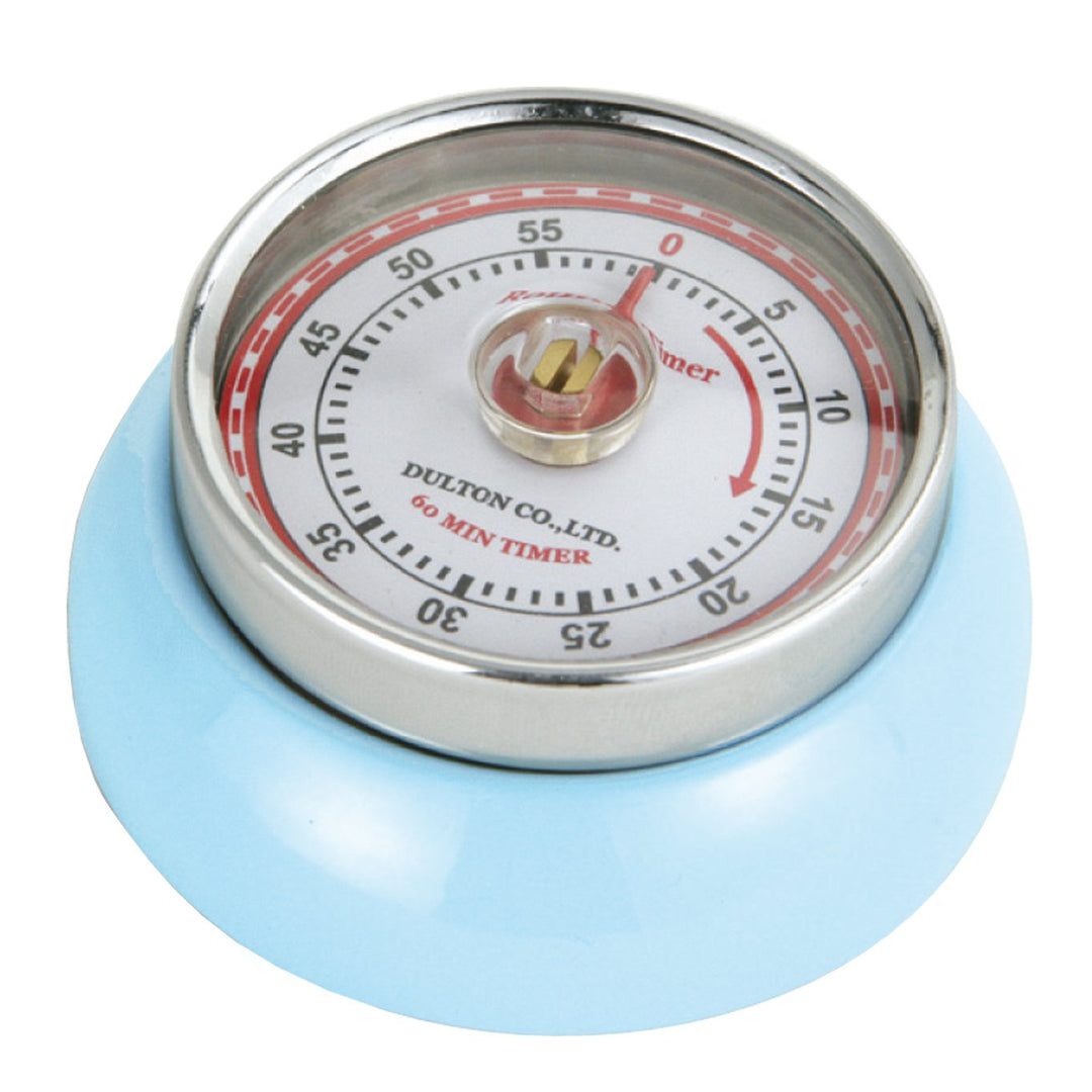 Zassenhaus Magnetischer Retro-Küchentimer, 60 Minuten, 7,9 cm, Hellblau, Blau, Blau