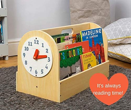 Tidy Books ® Tragbares Bücherregal Kinder, Bücherkiste Kinder, Kinderregal Natur, Montessori Materia