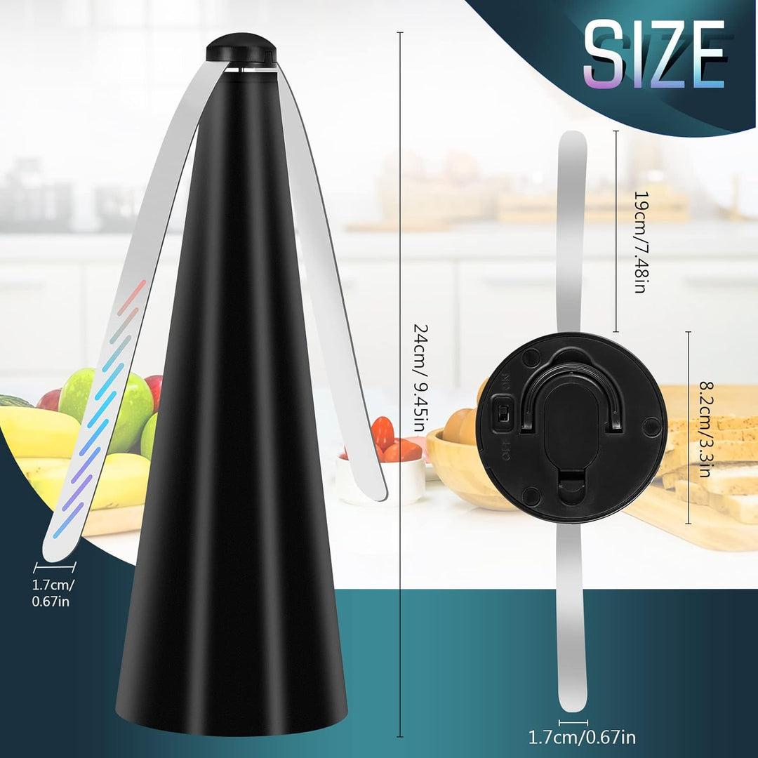 2 Stück Fliegenwedler, Tragbar Fliegen und Mückenschutz Ventilator, Fly Repellent Fan, halten Sie Fl