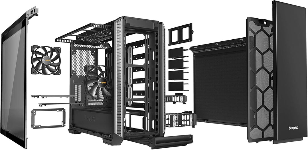 be quiet! Silent Base 601 ATX PC Midi PC Gehäuse mit Seitenfenster Silber
