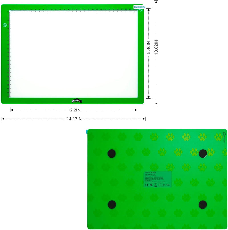 Miraculous Ladybug - A4 Leuchttisch, Neoprenhülle, Zeichenset mit USB-Ladegerät und Malvorlagen, Kun