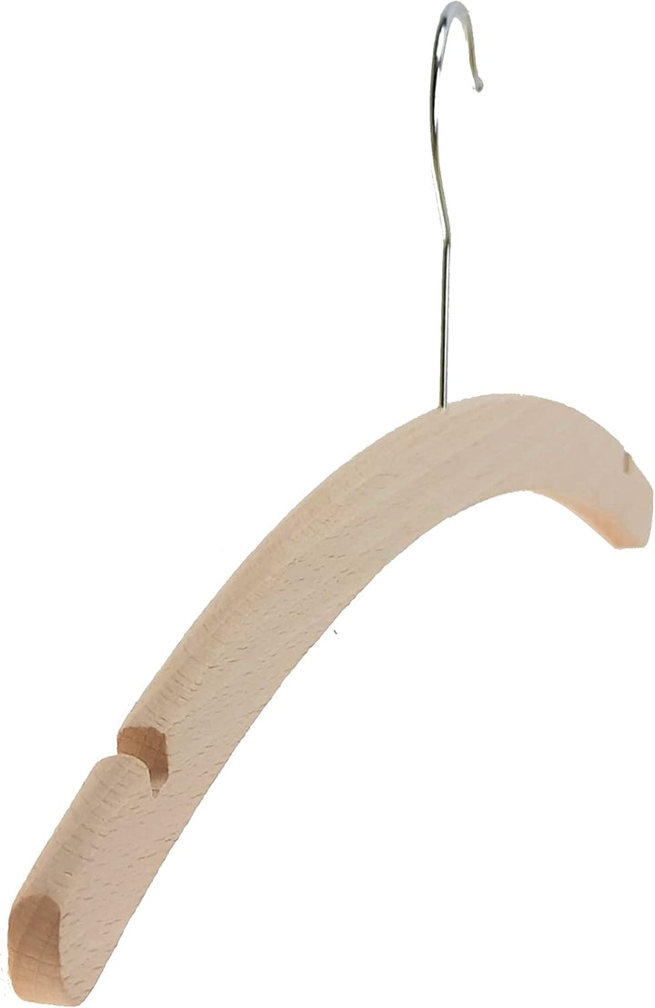 "Hagspiel" Kleiderbügel aus Buchenholz, 30 St. Einfachbügel roh, 42 cm lang, sehr platzsparend, Umwe