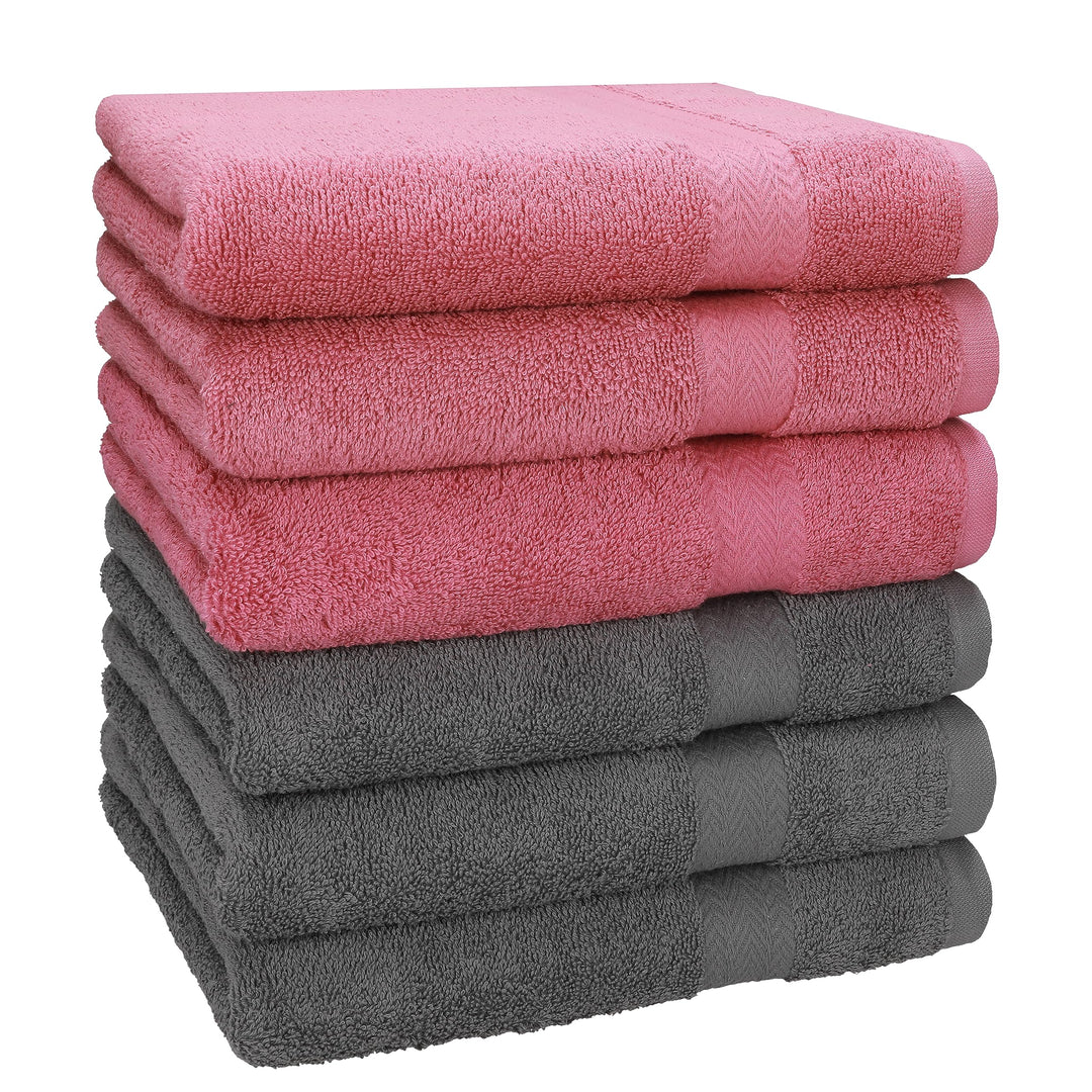 Betz Handtuch 6er Pack Handtücher Set Premium Grösse 50x100 cm 100% Baumwolle - gut trocknend, Gute
