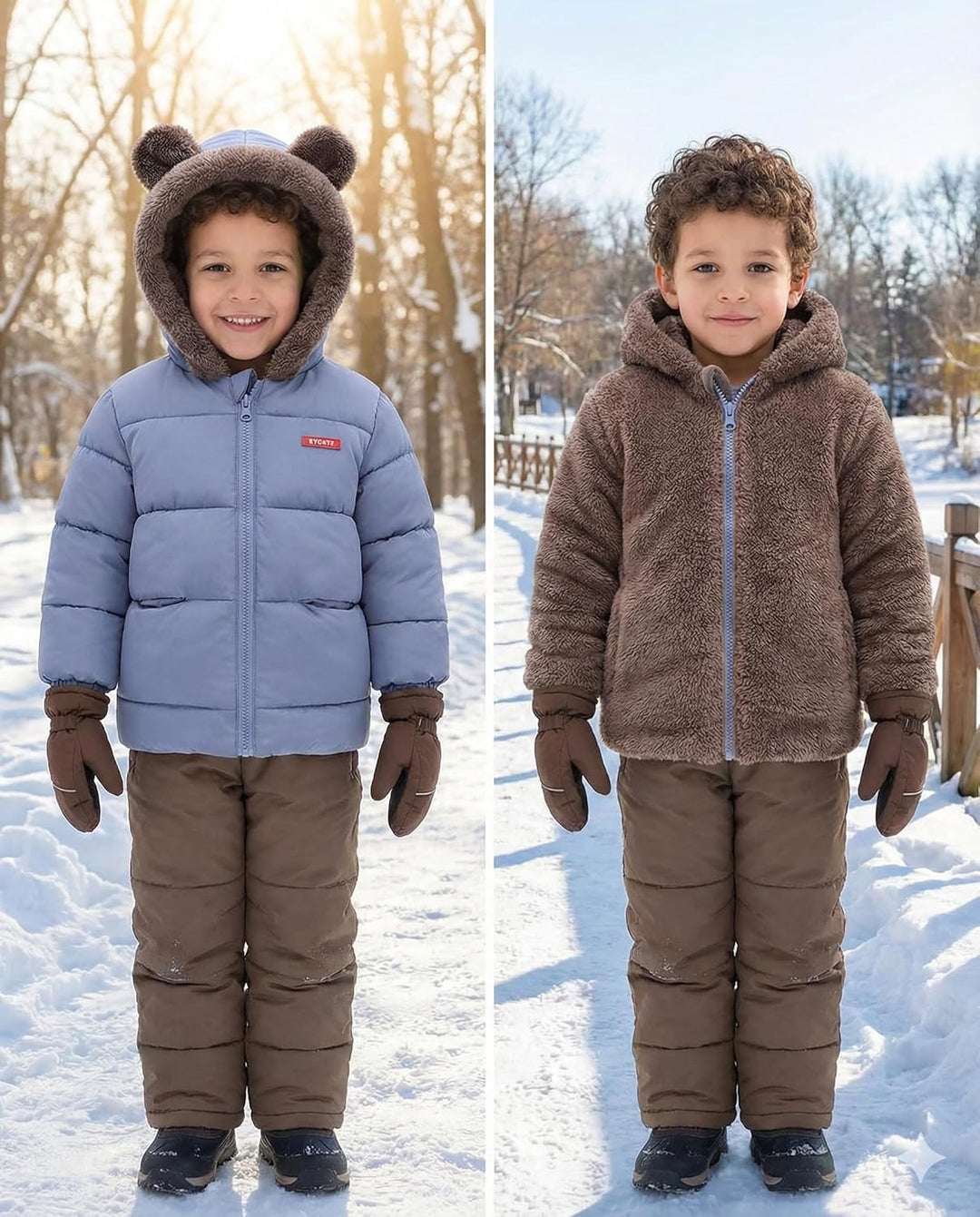 JiAmy Baby Winter Fleece Mantel Kinder Jungen Jacke Outwear Mädchen Gepolstert Kleidung 2-3 Jahre He