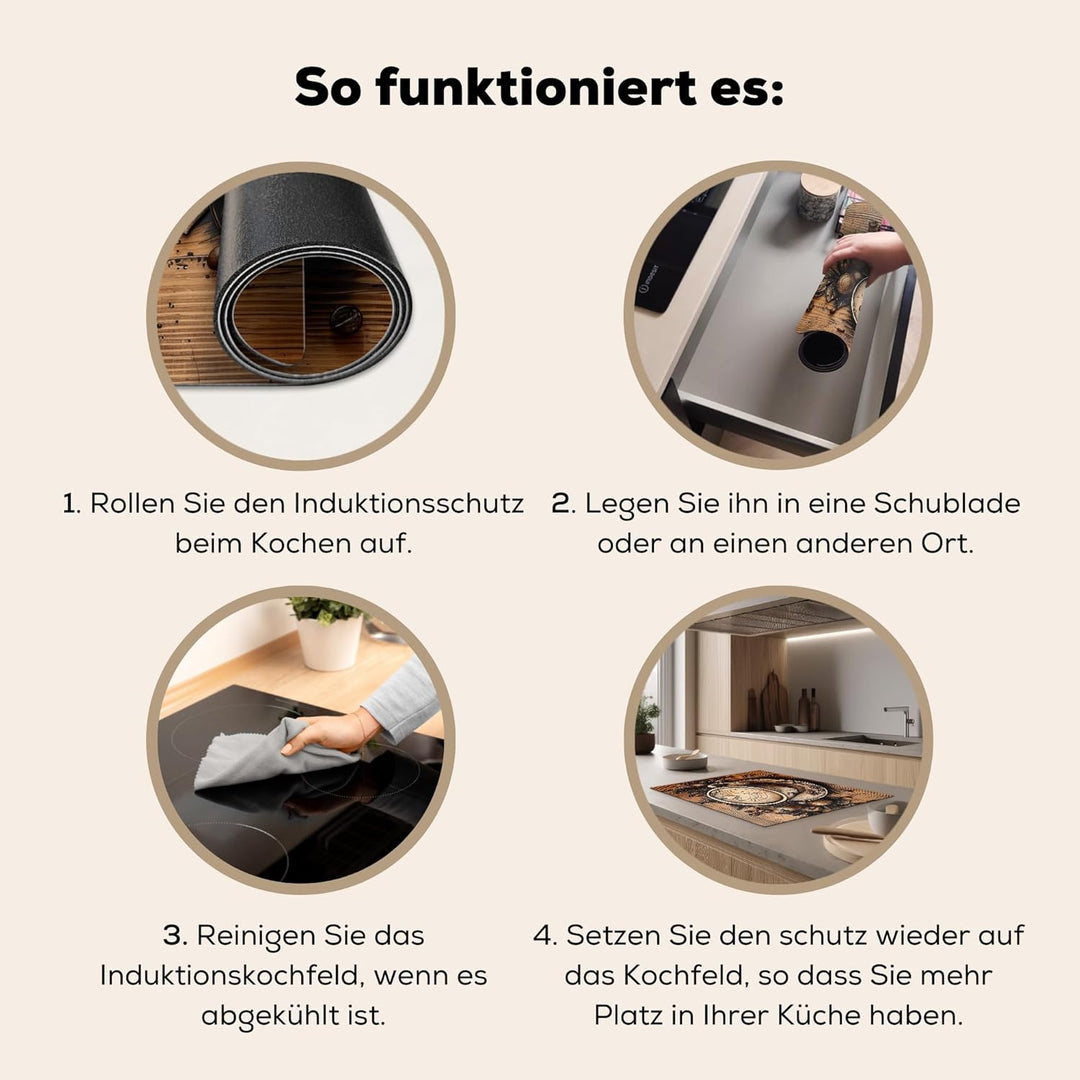 Herdabdeckplatte 75x52 cm Einteilig Küche Herdabdeckung Induktionsfeld Ceranfeld Herdabdeckplatten V