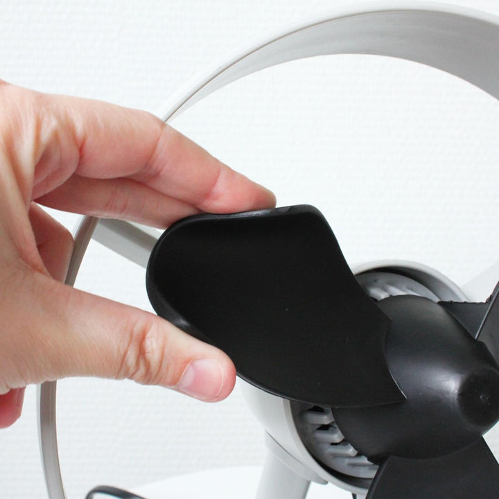 Ventilator für den Schreibtisch, Safe Blade zum Aufstellen, 3 Flügel aus weichem Gummi, Smart-Motor,