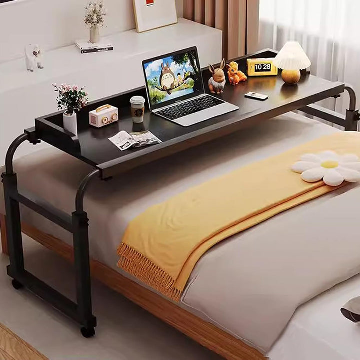 Krankenhausbetttisch Laptop, Über-Betttisch auf 4 Rollen für Liegesessel Mobiler Computertisch Gross