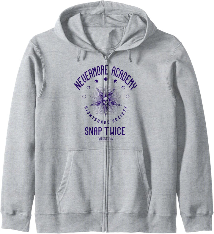Wednesday Nevermore Academy Snap Twice Celestial Collegiate Kapuzenjacke