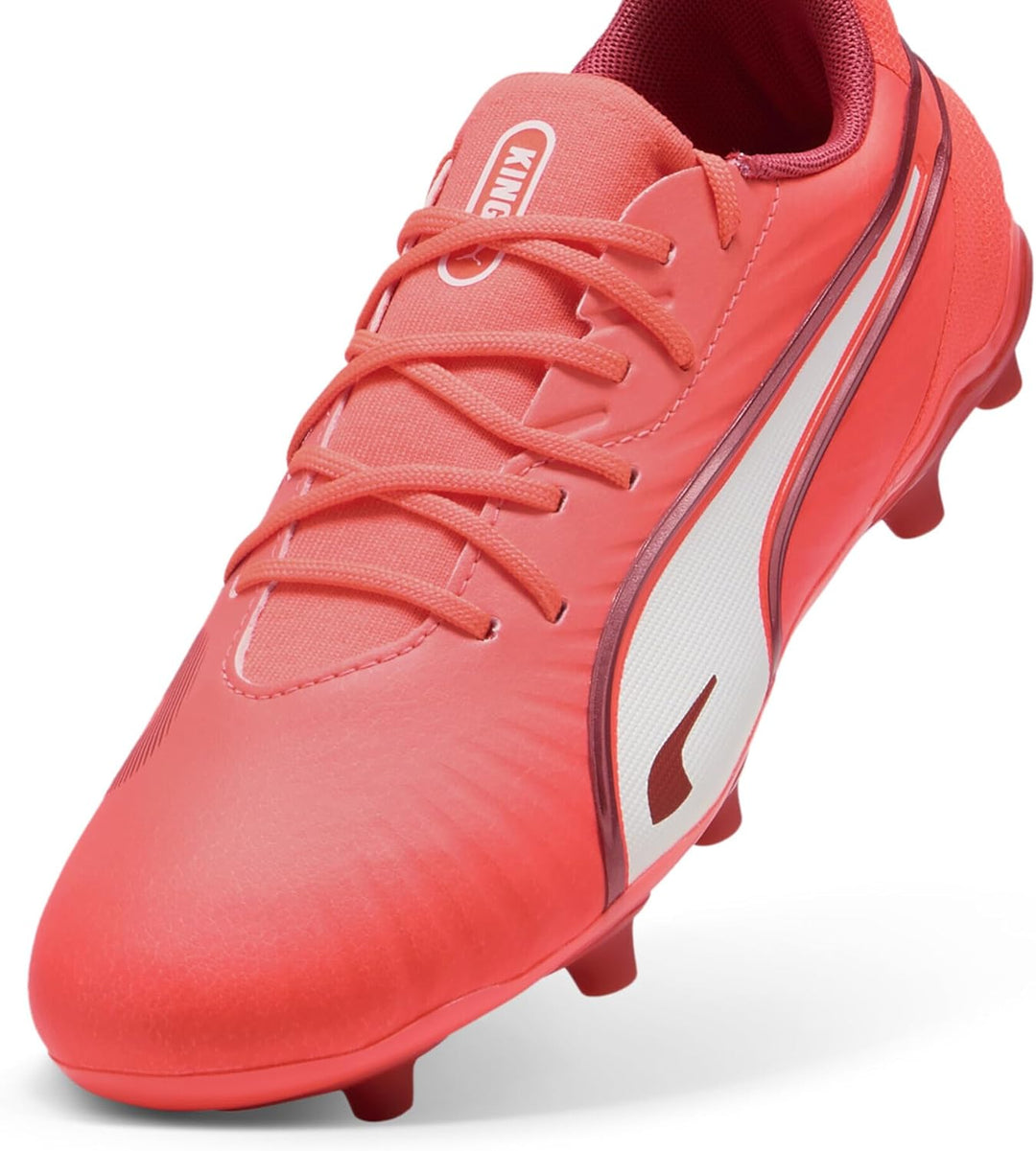 PUMA Unisex Kinder King Match Fg/Ag JrSoccer Shoe 28 EU Glowing Red Puma White Red Fire, 28 EU Glowi