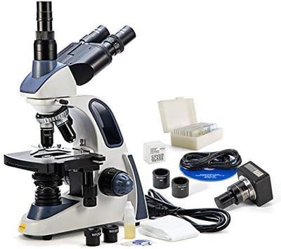 SWIFT SW380T-SC503-CK-5PBC Trinokulares Durchlicht Mikroskop 40X- 2500X,Lab-Mikroskop für Forschungs