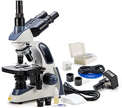 SWIFT SW380T-SC503-CK-5PBC Trinokulares Durchlicht Mikroskop 40X- 2500X,Lab-Mikroskop für Forschungs