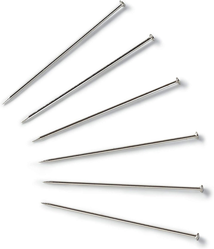 Prym Stecknadeln, 0,60 x 30mm, silberfarbig, 500g, Pappdose, Stahl, 30 x 0,6mm 30 x 0,60mm, 30 x 0,6