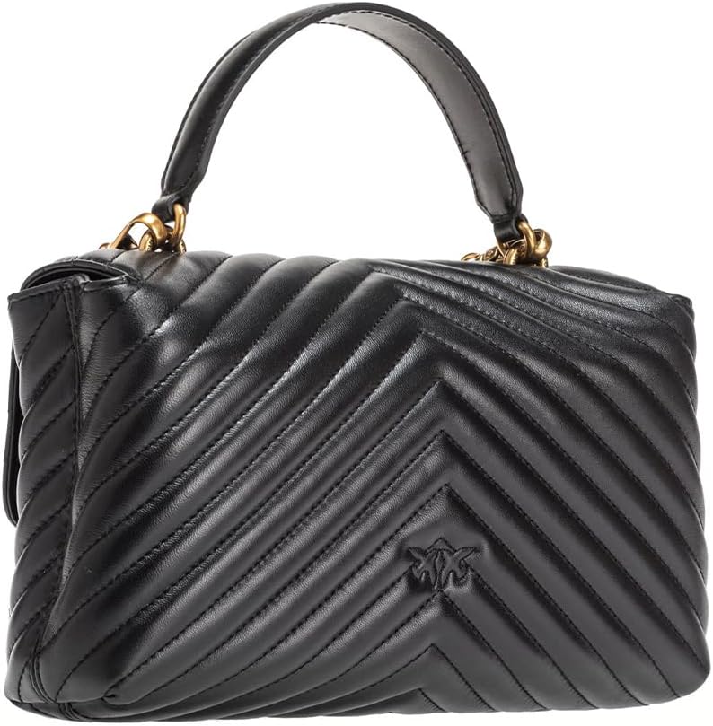 Pinko Damen Love Lady Puff Classic CL Shee Z99q_nero-antique Gold, Z99q_nero-antique Gold