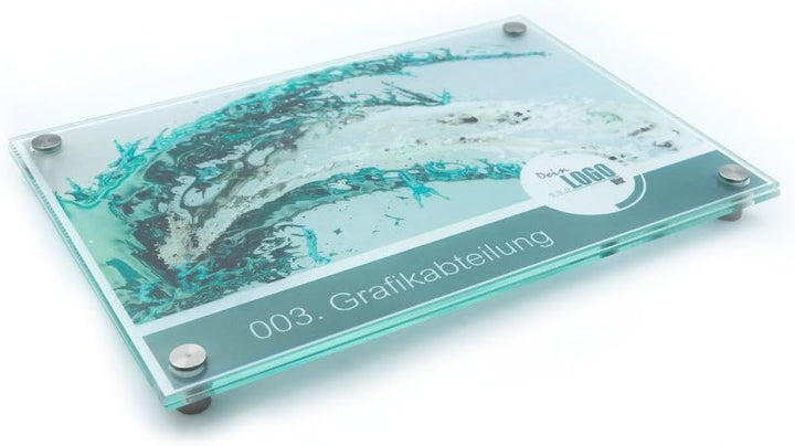 Türschild Glas Vitrum B (DIN A4), DIN A4