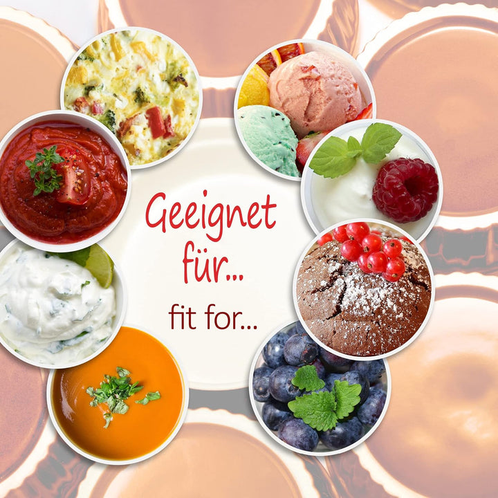 com-four® 6x Ragout Fin Schale - Ofenfeste Förmchen in orange - Creme Brulee Schälchen - Dessertscha