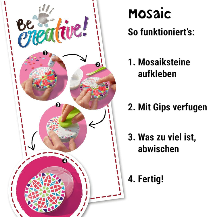 Ravensburger 18446 BeCreative Mosaik Romantik, DIY für Kinder ab 8 Jahren