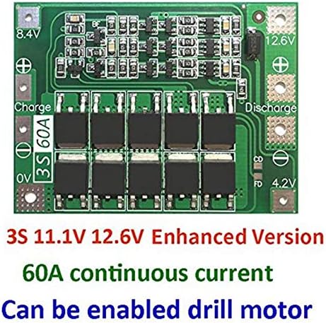 5 Stück 3S 60A 11.1V 12.6V 18650 Lithium Batterie Schutzplatine Verbesserte Version