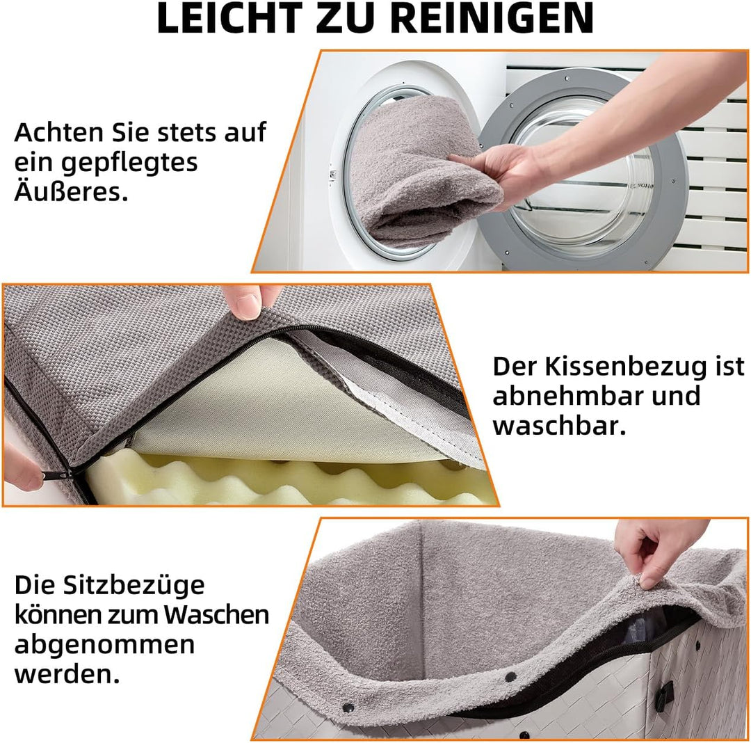 Hunde Autositz für kleine bis mittlere Hunde, Waschbarer hundesitz Auto mit Aufbewahrungstaschen,Ans
