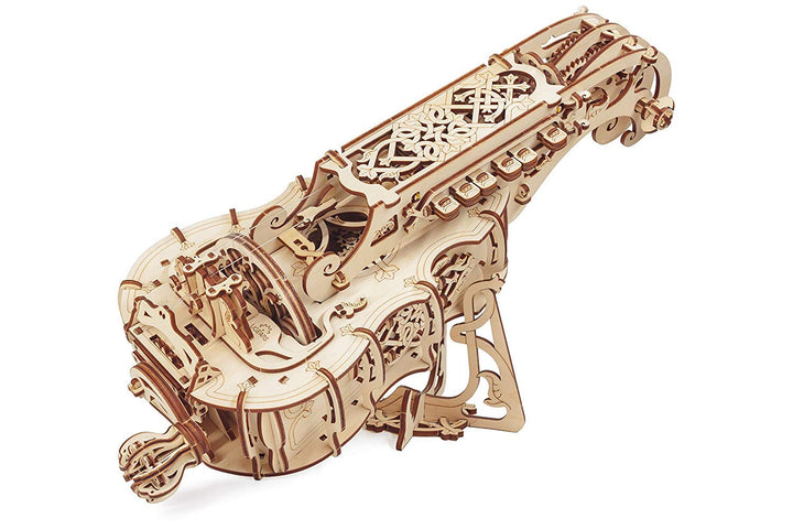 UGEARS Drehleier 3D-Holzpuzzle – Musikinstrument aus Holz, mechanischer Modellbausatz zum Bauen – DI