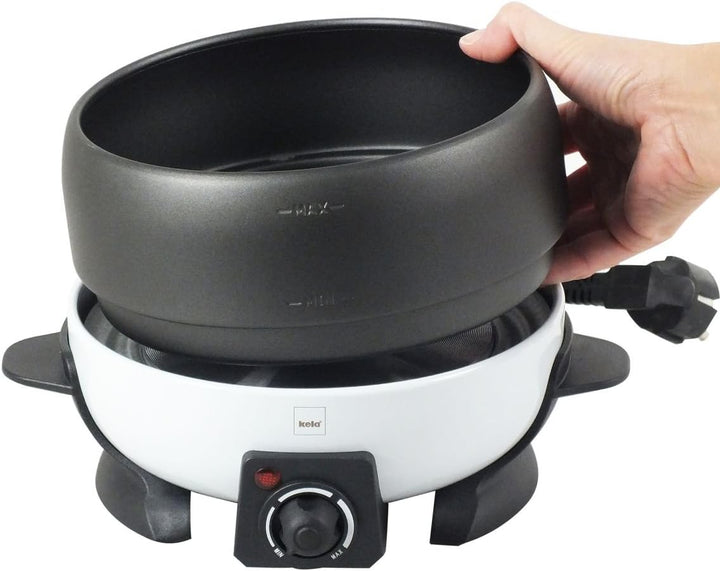 Kela 66665 Elektro-Fondue, Öl-, Käse-, Fleisch- oder Schokoladenfondue, Für 6 Personen, 1,9 l, 800 W