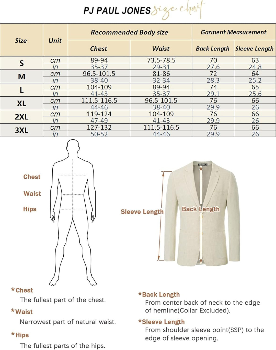 PJ PAUL JONES Herren Casual Slim Fit Leinen Jacke Leichtgewicht 2 Knopf Blazer Sporty Slim fit Leisu