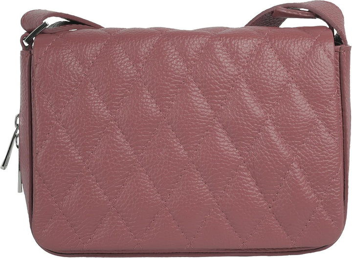 Cluty Umhängetasche Echt Leder Damen - 021375 Alt-rosa, Alt-rosa