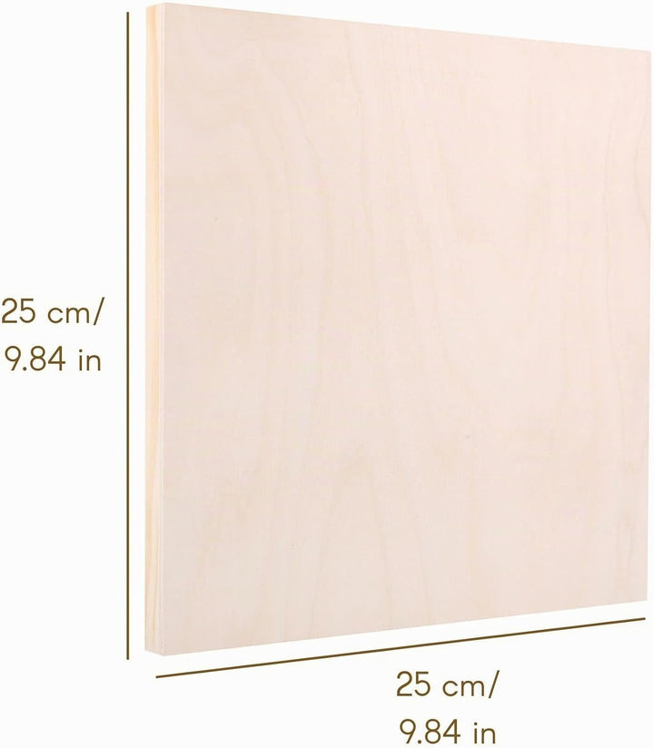 Creative Deco Holz Leinwand zum Bemalen 25 x 25 cm 8er Pack | Set von Holz-Malgründe | 1,7 cm Dicke