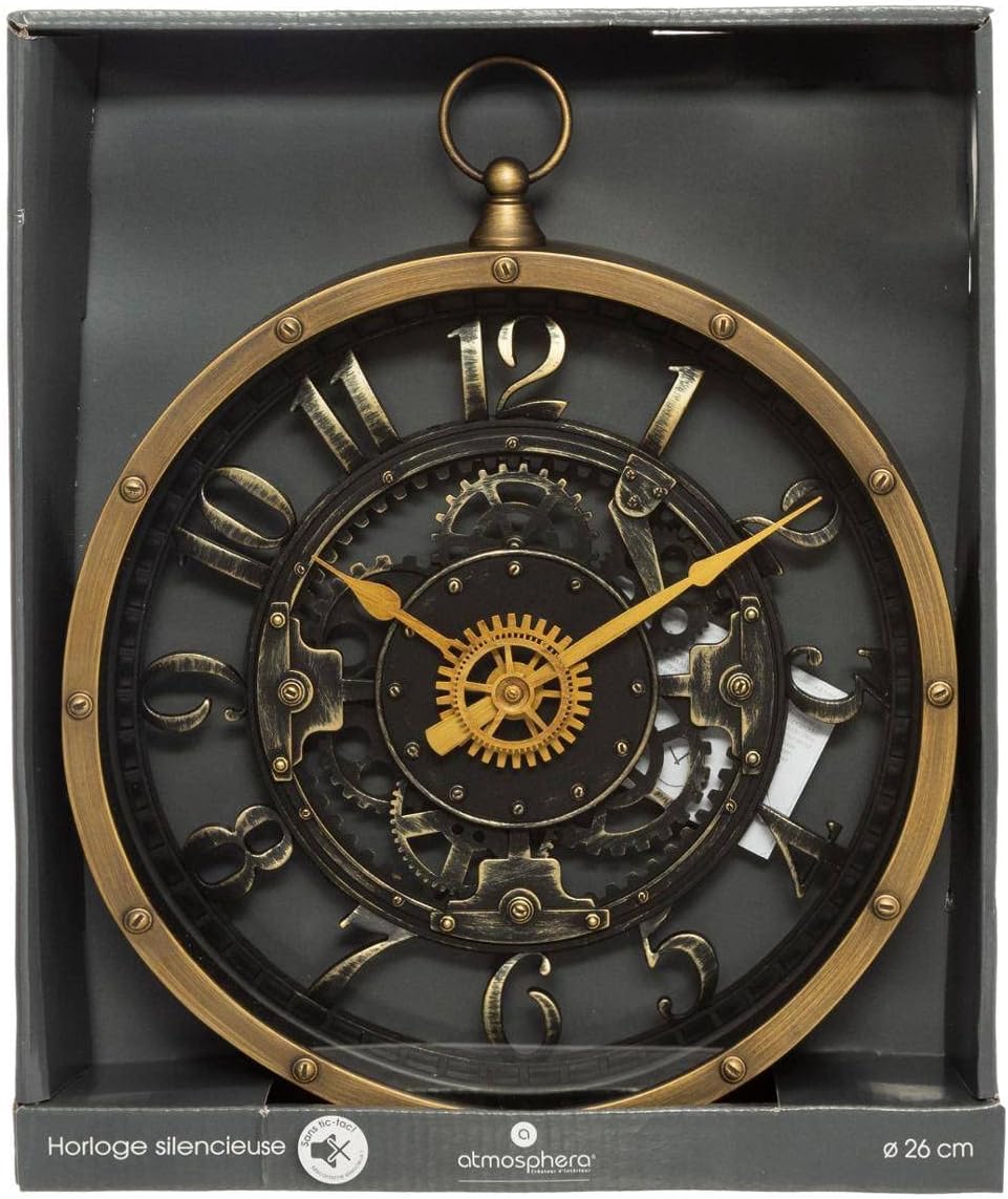 Atmosphera Wanduhr mit Mechanismus und Zwickelform, Durchmesser 27 cm cm braun, cm braun