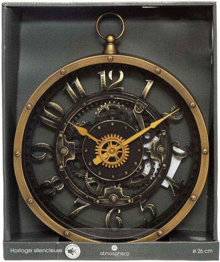 Atmosphera Wanduhr mit Mechanismus und Zwickelform, Durchmesser 27 cm cm braun, cm braun