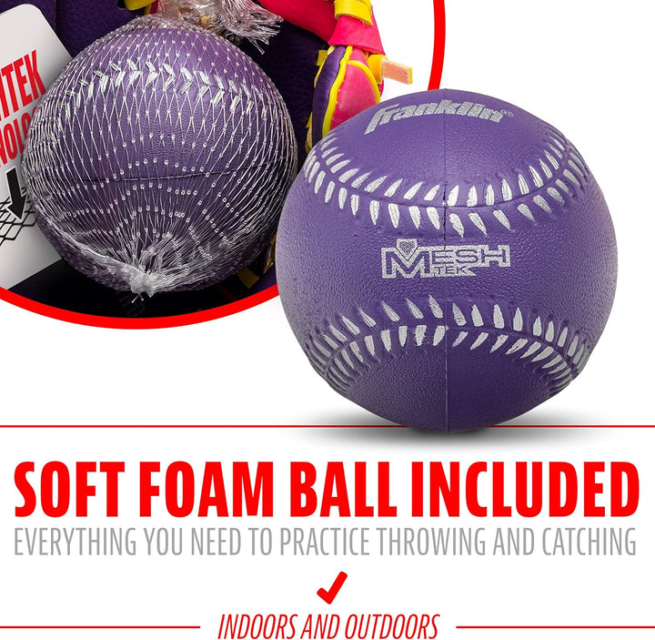Franklin Sports Teeball Recreational Series Fielding Handschuh mit Baseball, 24,1 cm für Linkshänder