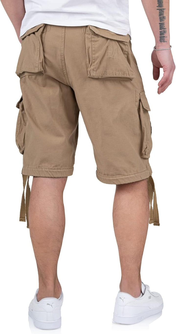 Surplus Raw Vintage Airborne Vintage Herren Cargo Shorts S Beige, S Beige