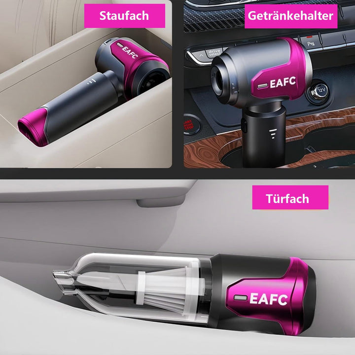 Kabelloser Handstaubsauger 16000Pa, 2-in-1 Staubsauger & Blaser mit 6000mAh Akku, Type-C, Tierhaare