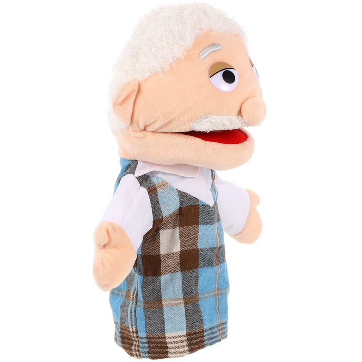 Toddmomy Kreative Handpuppe Opa Mit Beweglichem Mund Lebensartiges Handspielzeug Für Kinder Plüsch H