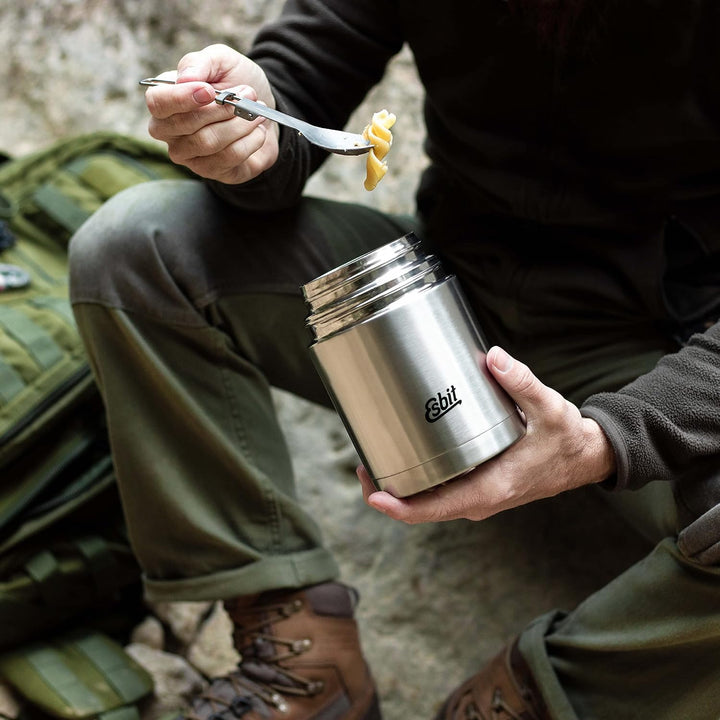 Esbit Thermobehälter Sculptor für Essen - Warmhaltebehälter 1000 ml in Edelstahl - aus Edelstahl für