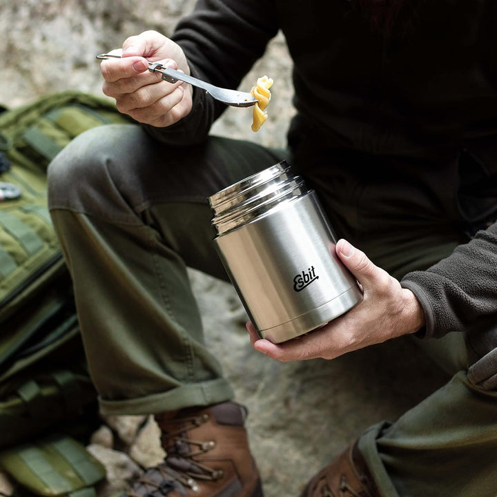 Esbit Thermobehälter Sculptor für Essen - Warmhaltebehälter 1000 ml in Edelstahl - aus Edelstahl für
