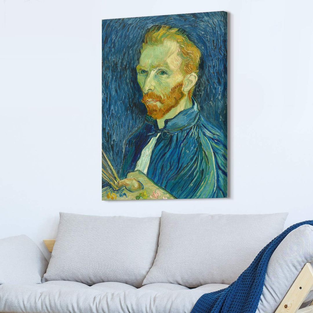 PICANOVA – Vincent Van Gogh Self-Portrait 75x100 cm – Bild auf Leinwand – Leinwandbild – Premium Lei