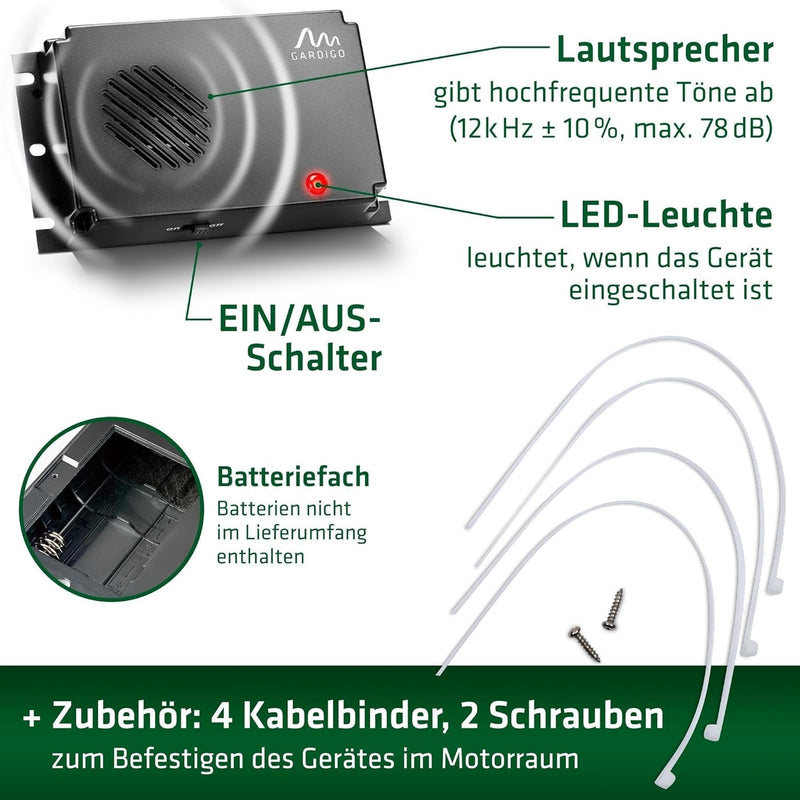 GARDIGO® Marderschreck Marder-Frei Mobil | 25 Jahre Erfahrung mit Marderabwehr | Marderschreck Auto