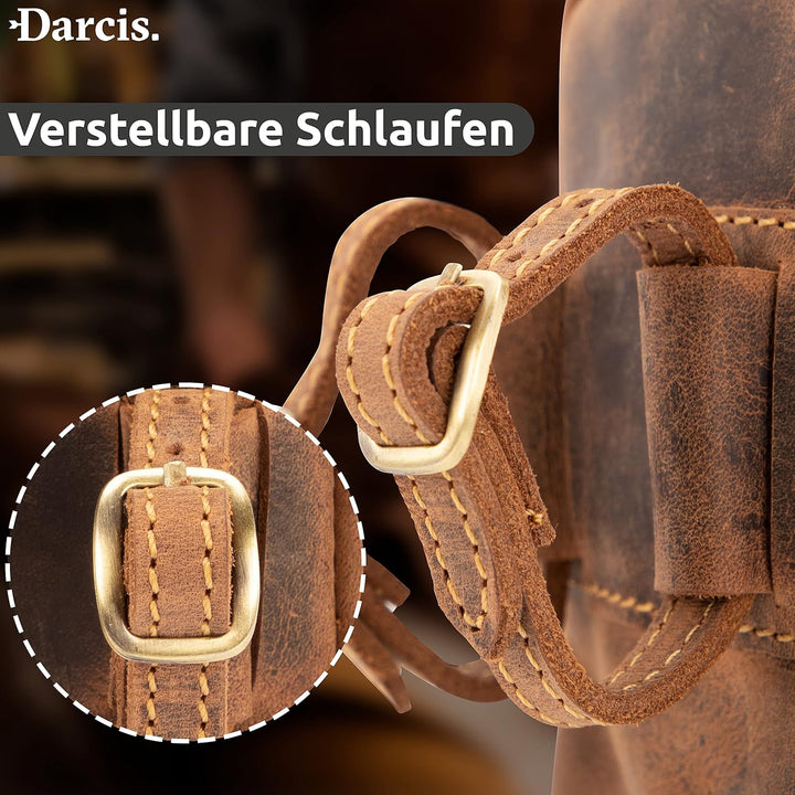 Fahrradtasche aus Leder in Braun - Satteltasche mit 2 Schlaufen - Langlebig und robust durch unser R