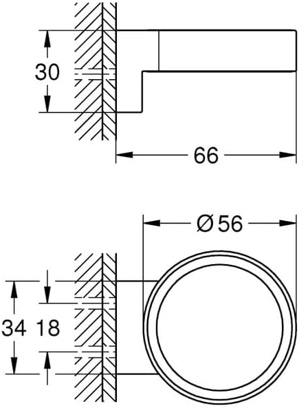 GROHE Selection, Accessoires - Halter, für Selection Seifenspender oder Selection Glas, chrom, 41027