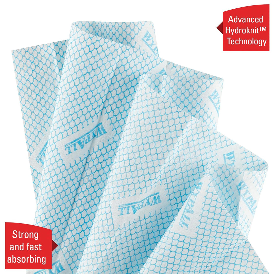 WypAll X80 Farbcodierte Reinigungstücher 7565 – Blau – 10 Packungen x 25 Wischtücher für hohe Beansp