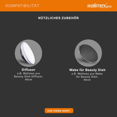 walimex pro Beauty Dish K 40cm 40cm Walimex pro & K Single, 40cm Walimex pro & K Single