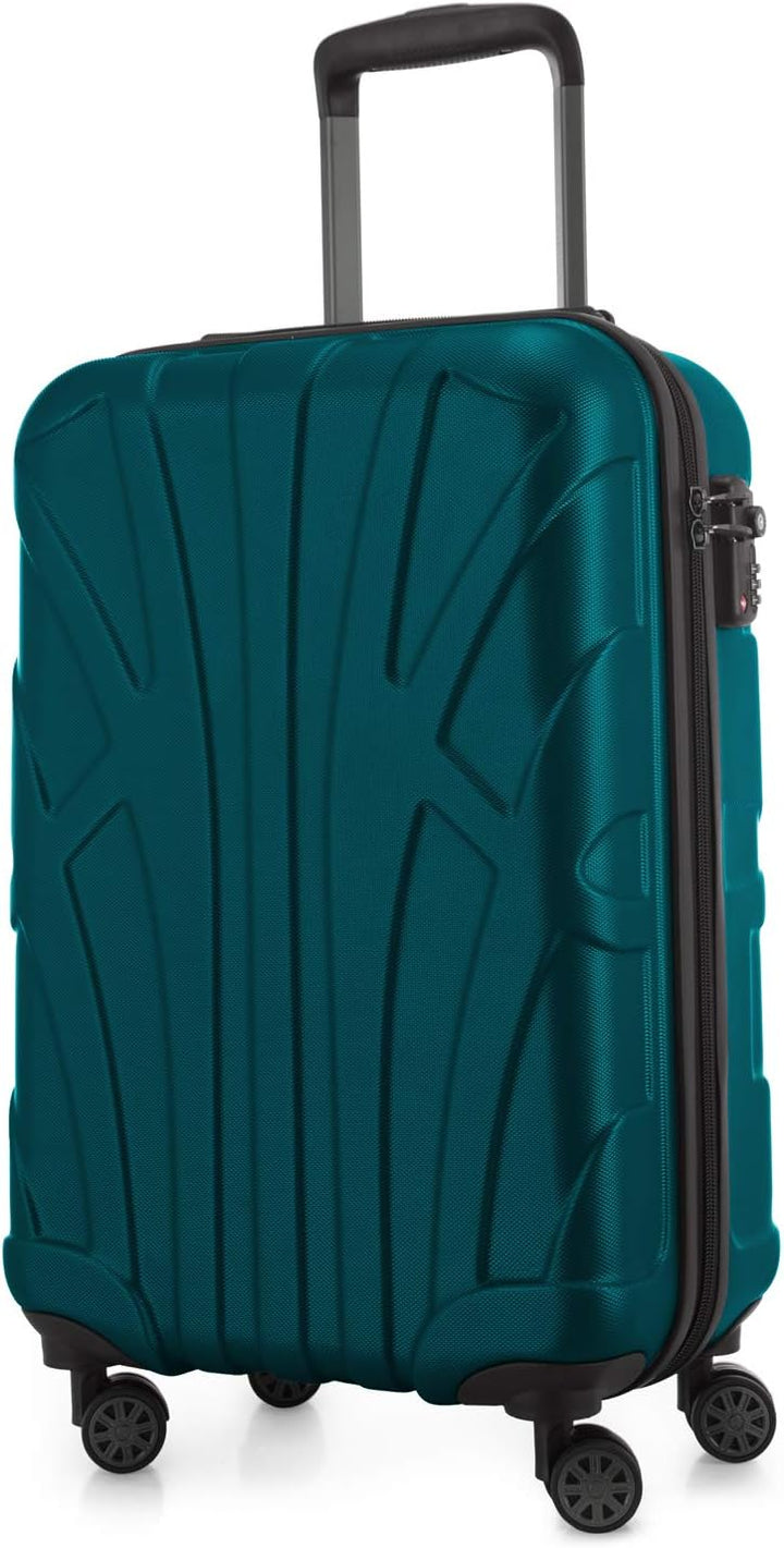 suitline Handgepäck Hartschalen-Koffer Koffer Trolley Rollkoffer Reisekoffer, TSA, 55 cm, ca. 34 Lit