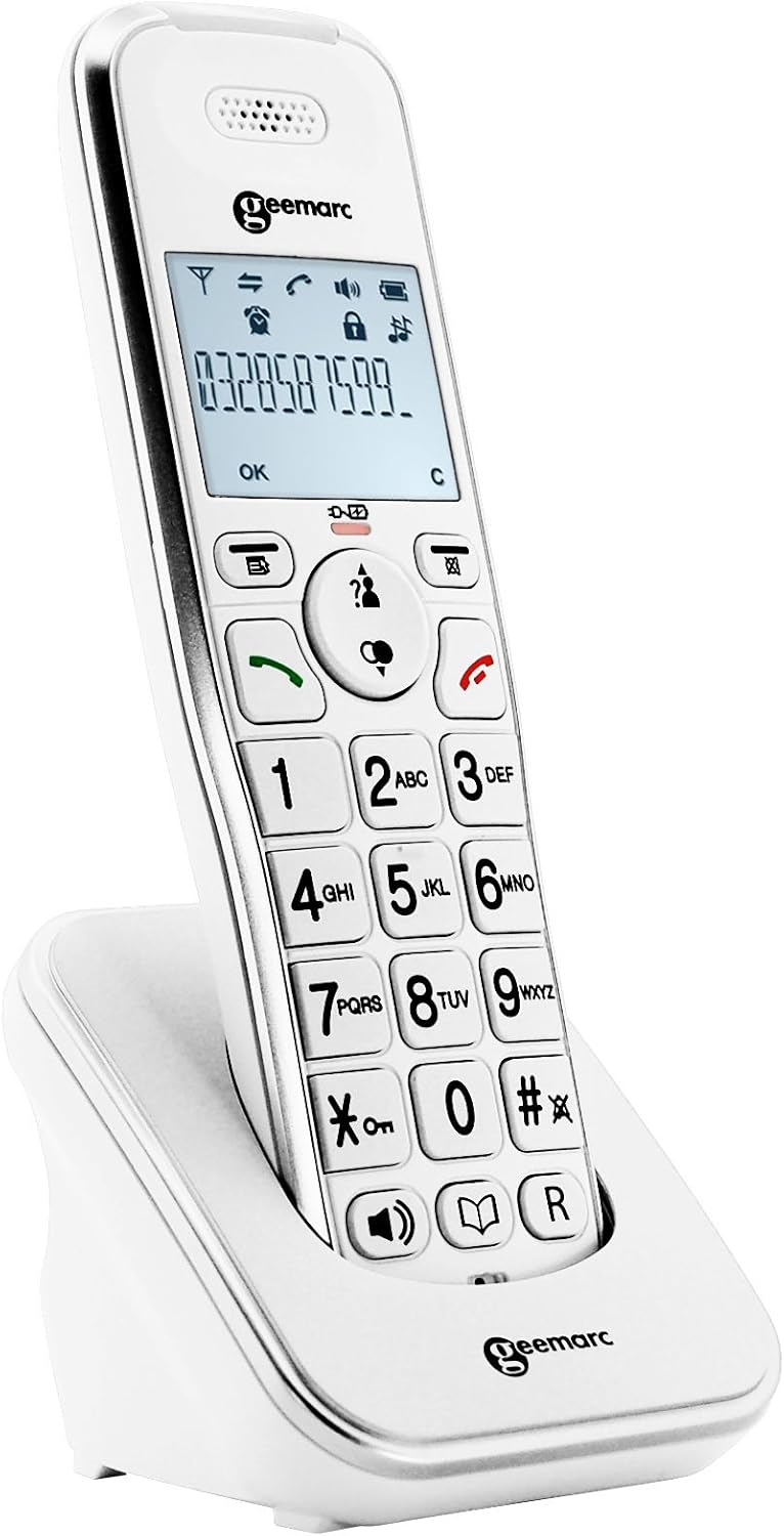 Geemarc Senior Pack - Verstärktes Festnetztelefon und zusätzliche Mobilteile mit Anrufbeantworter un