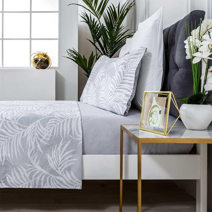 COTTON ARTean Bettwäsche-Set aus Bio-Baumwolle, Grau, 105 x 190/200 cm, 100 % Bio-Baumwolle. Cama 10