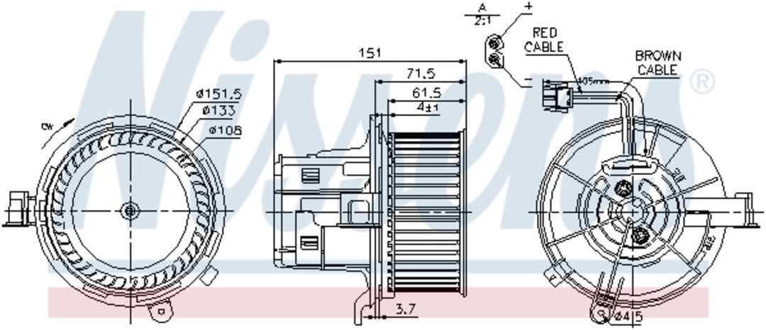 Nissens 87109  Lüfter Rückbank
