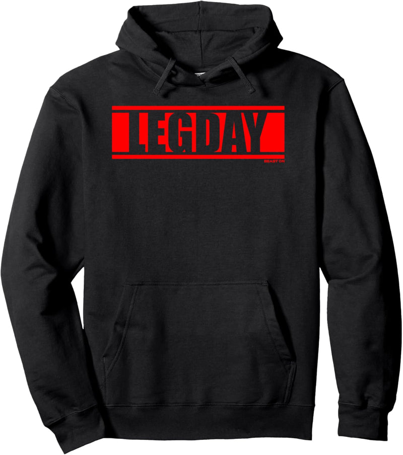 Legday Rot Gym Fitness Workout Gym rote Schrift Druck Motiv Pullover Hoodie