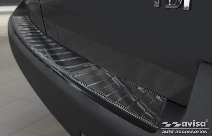 Schwarz Edelstahl Heckstossstangenschutz kompatibel mit Volkswagen Transporter T5 2003-2015 (Alle) &